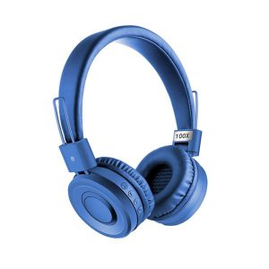 L100X Ασύρματα Bluetooth On Ear Ακουστικά σε Μπλε χρώμα